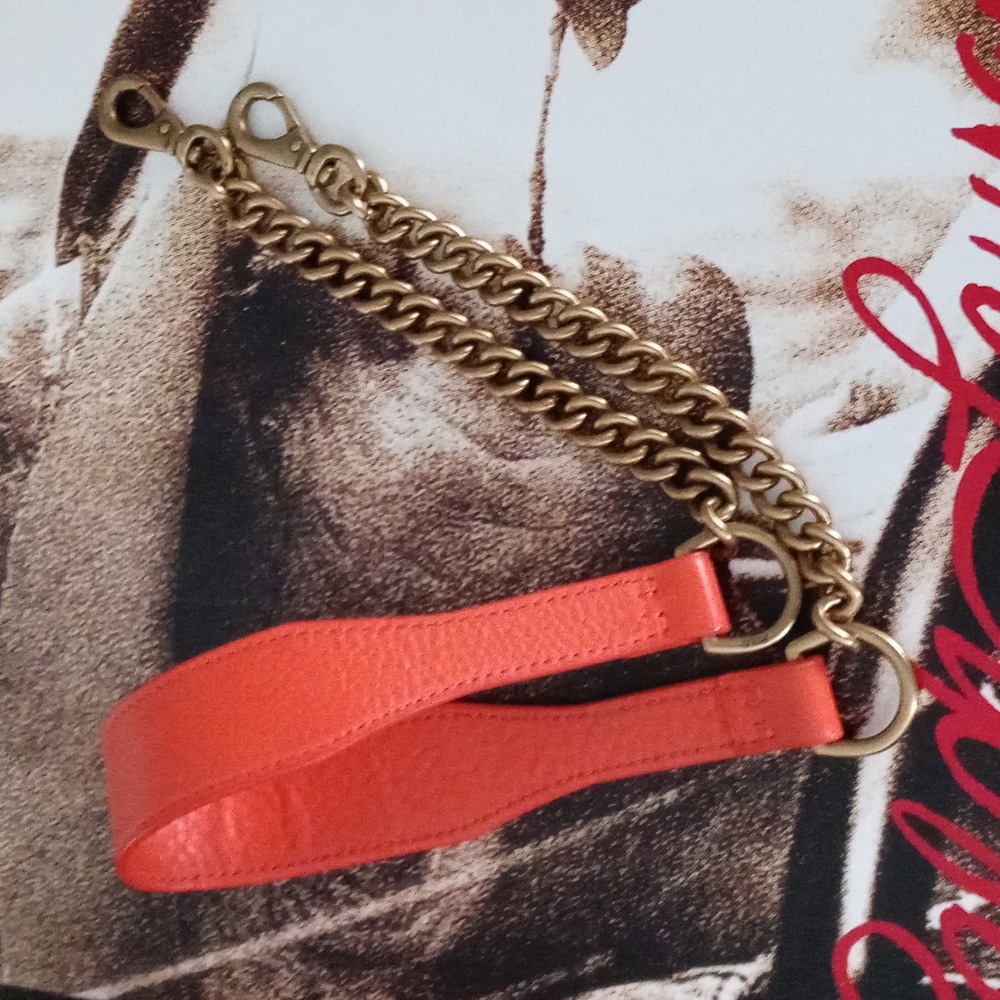๐Polo Ralph Lauren๐ - Orange Vachetta "School" Crossbody Satchel - Picture 14 of 16